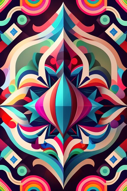 Creative background with ornaments in mexican style generated by Ai