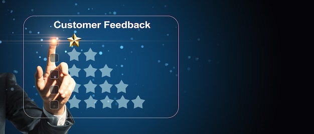 Creative bad customer feedback on mockup background ranking\
concept