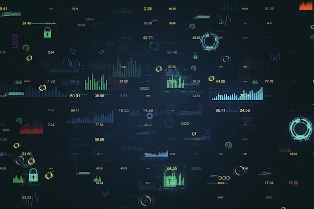 Creative big data charts background