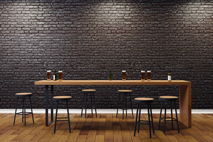 Creative black bar interior