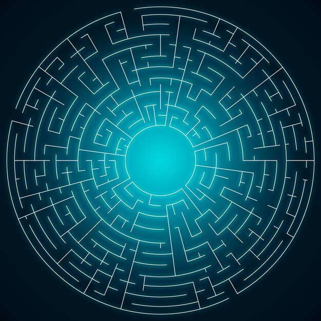 CReative blue labyrinth backdrop