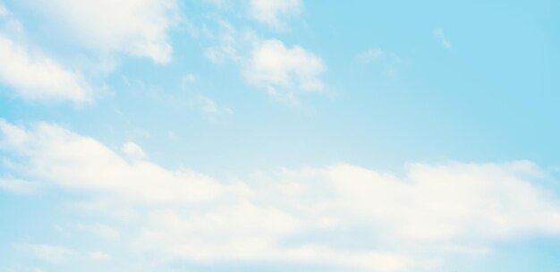 Creative Blue Sky and White Cloud Background