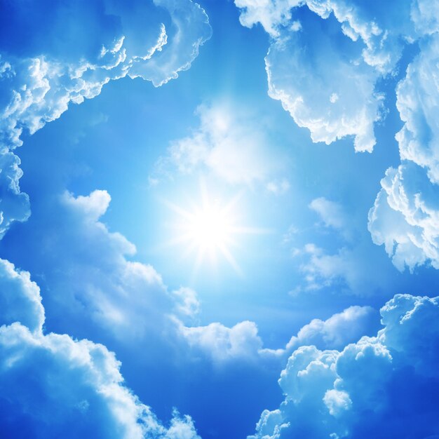 Creative Blue Sky White Clouds Sky Background