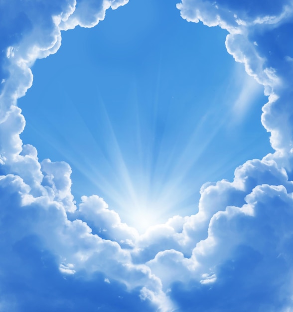 Creative Blue Sky White Clouds Sky Background