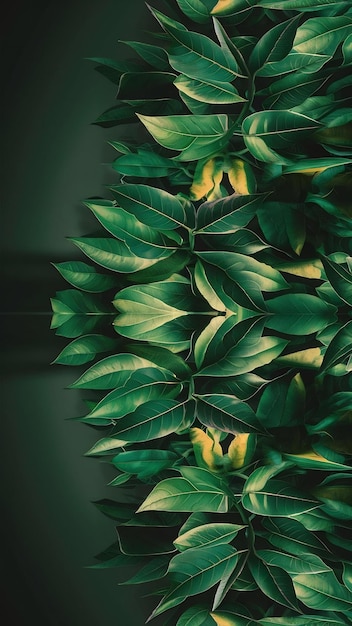 Creative botanical background with space on left