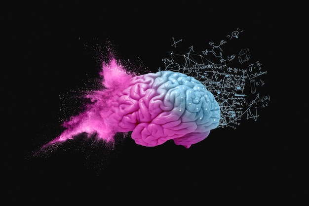 creative brain creative and mathematical mindset explosion of