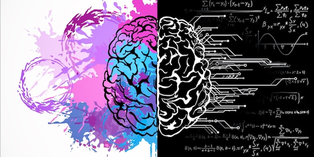 創造的な脳の描画