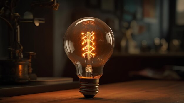 Creative brainy smart ideation Light Bulb Generative ai