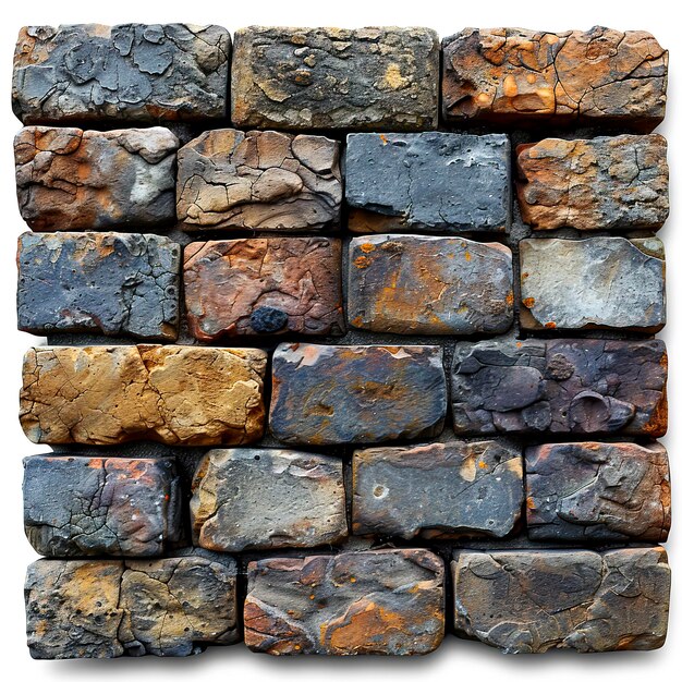 Photo creative brick images isolated on transparent or white backgrounds for versatile use