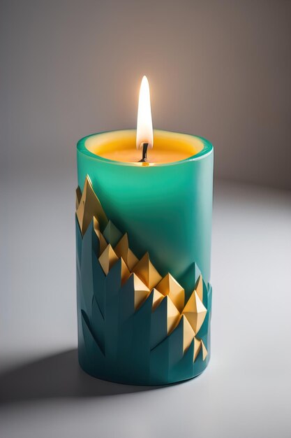 Креативная горящая свеча на деревянном фоне