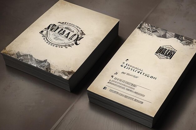 Photo creative business card texture overlay