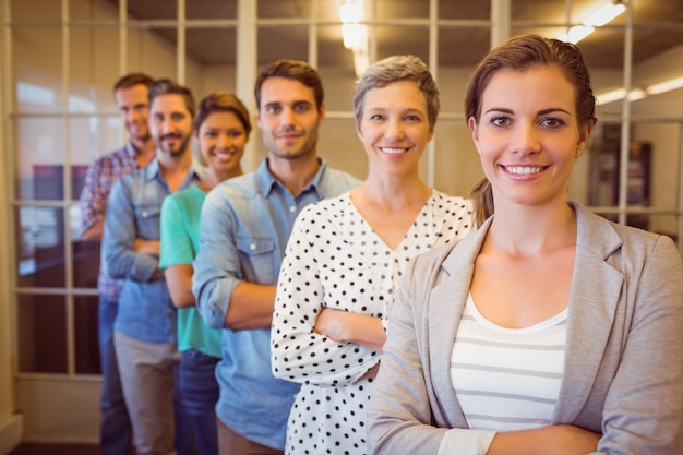 creative business team looking at the camera