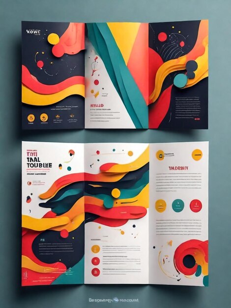 Creative Business Trifold Brochure Template or Flyer design with space to add images