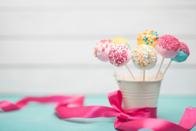 Photo creative cake pop concept