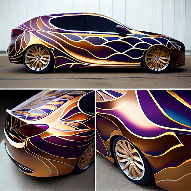 Photo creative car vinyl wrapping design