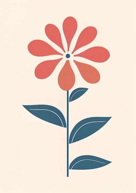 creative card with abstract floral design vector illustration in flat style