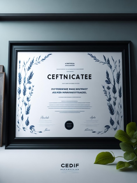 Photo creative certificate of appreciation award template