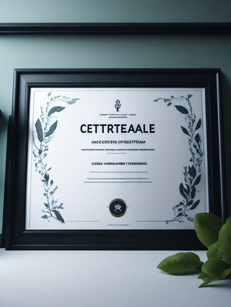 Foto modello di premio per certificato di apprezzamento creativo