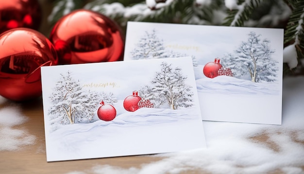 creative christmas and new year postcards photos