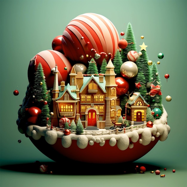 Creative Christmas realistic background