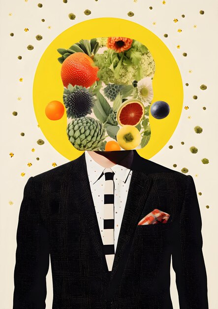 Foto idee di design di collage creativo per l'uomo