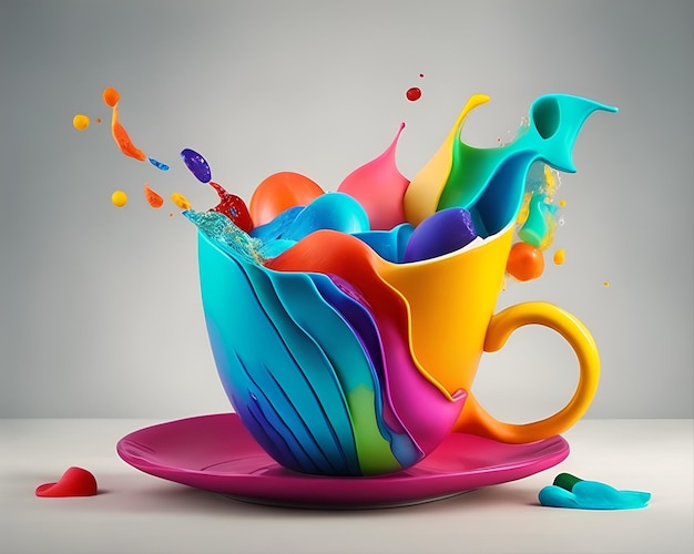 Creative colorful cup