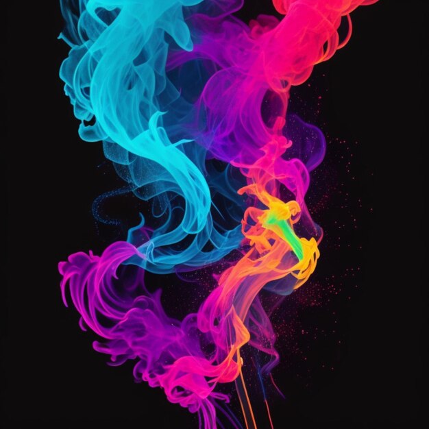 Photo creative coloring smoke image