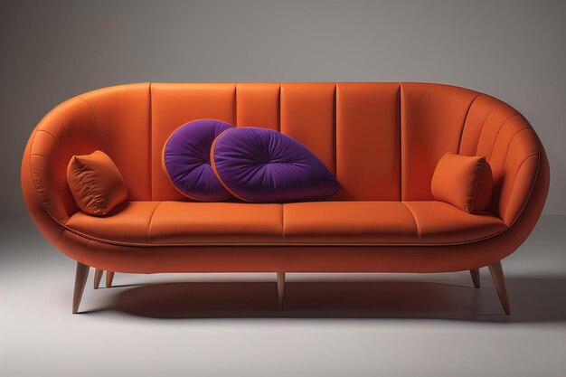 A creative colourful and stylish sofa in the interior AI generated