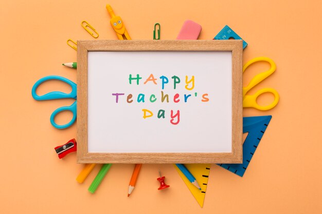 Creative composition of teacher's day elements