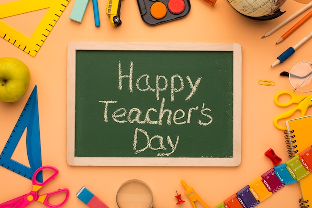 Photo creative composition of teacher's day elements