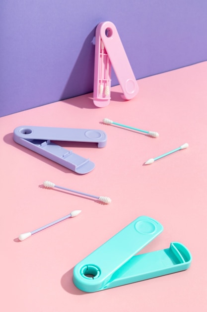 Creative composition with reusable silicone swabs and cases