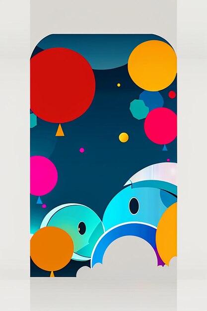 Creative concept abstract art new idea innovation colorful illustration wallpaper background