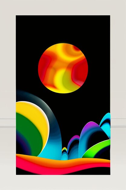 Creative concept abstract art new idea innovation colorful illustration wallpaper background