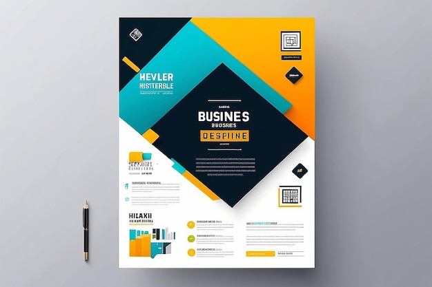 Creative corporate business flyer template Corporate Business flyer template Flyer Template Geometric shape used for business poster layout