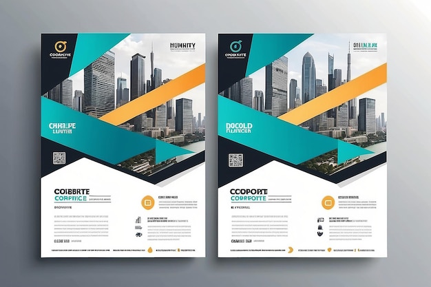 Creative corporate business flyer template Corporate Business flyer template Flyer Template Geometric shape used for business poster layout