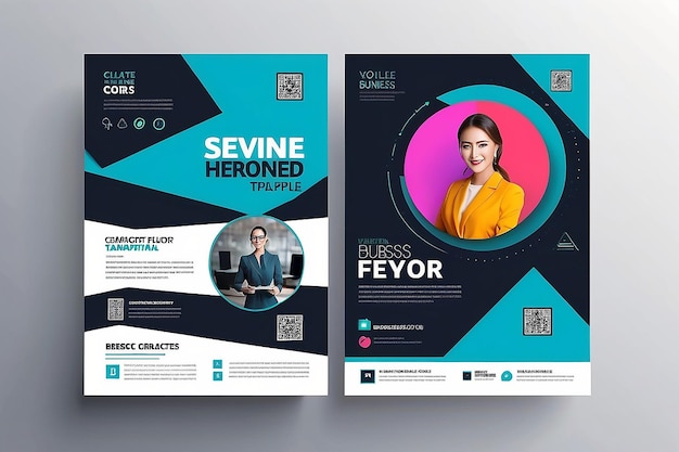 Photo creative corporate business flyer template corporate business flyer template flyer template geometric shape used for business poster layout