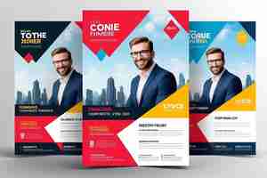 Photo creative corporate business flyer template corporate business flyer template flyer template geometric shape used for business poster layout