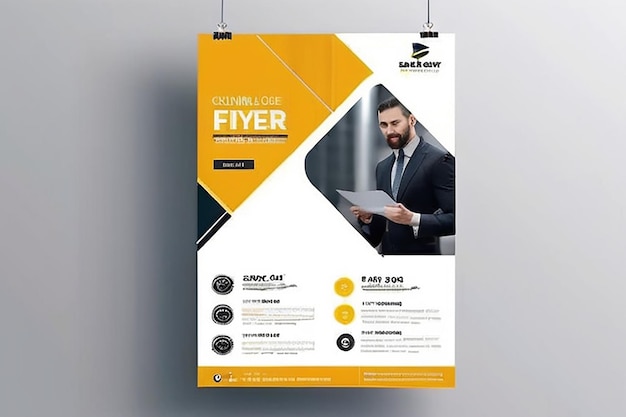 Creative corporate business flyer template Corporate Business flyer template Flyer Template Geometric shape used for business poster layout