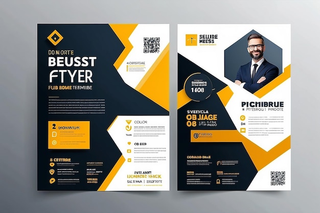 Photo creative corporate business flyer template corporate business flyer template