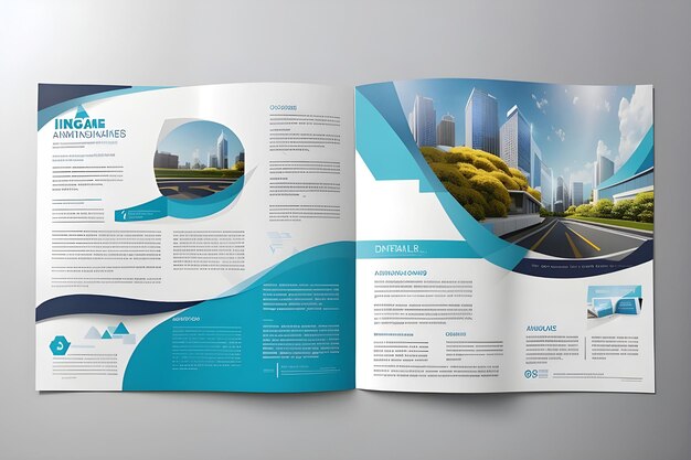 Photo creative corporate flyer illustration design template cover page design ai generate image