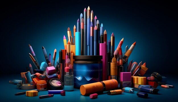 Creative Cosmetics composition for advertisement Commercial photoshoot