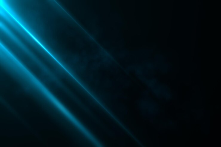 Photo creative dark digital background with glowing blue light smoke and mock up place design and technology concept 3d rendering