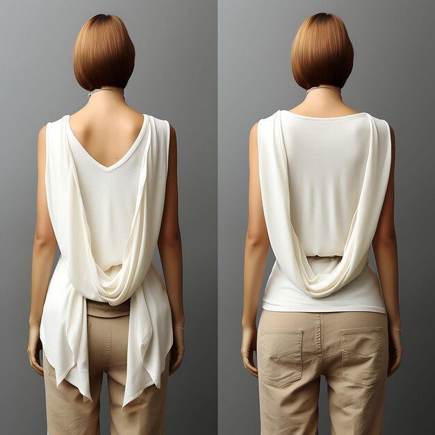 Creative designs for vest jacket and top wear professional fashionable and versatile blank white