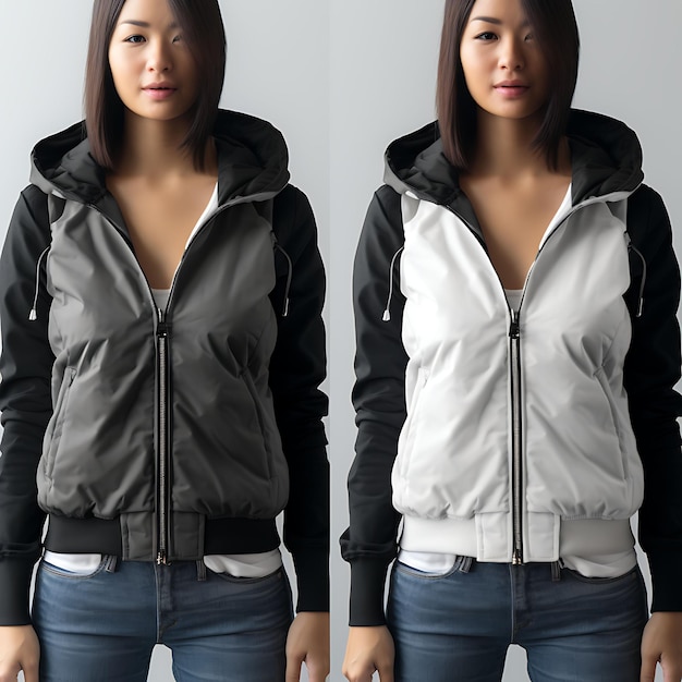 Photo creative designs for vest jacket and top wear professional fashionable and versatile blank white