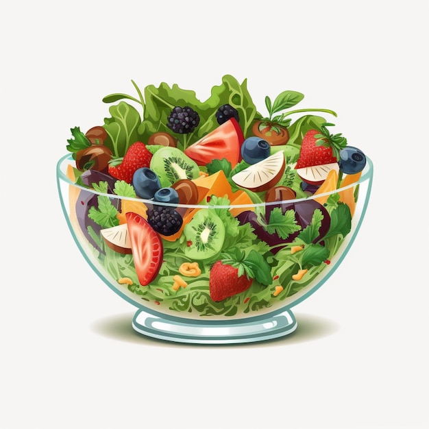 Creative Digital Art Healthy Salad