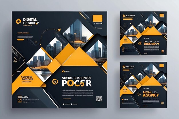 Photo creative digital business agency social media post template design banner promotion