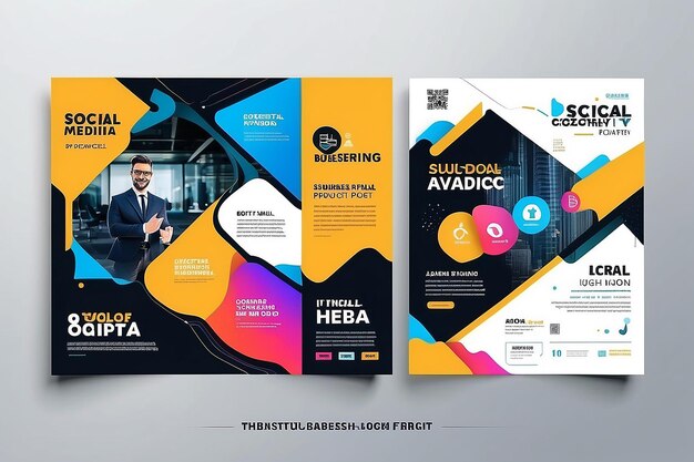 Photo creative digital business agency social media post template design banner promotion