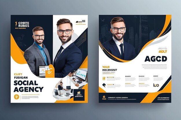 Photo creative digital business agency social media post template design banner promotion