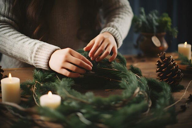 Креативное изготовление праздничного венка своими руками из сосновых шишек и свечей. Пошаговое руководство и вдохновение