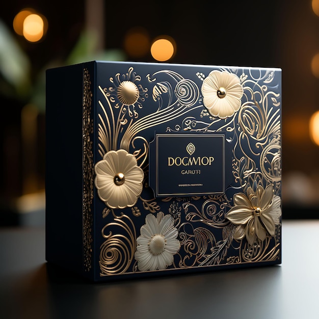 Photo creative of elegant box packaging exuding sophistication and t elegant box collection design